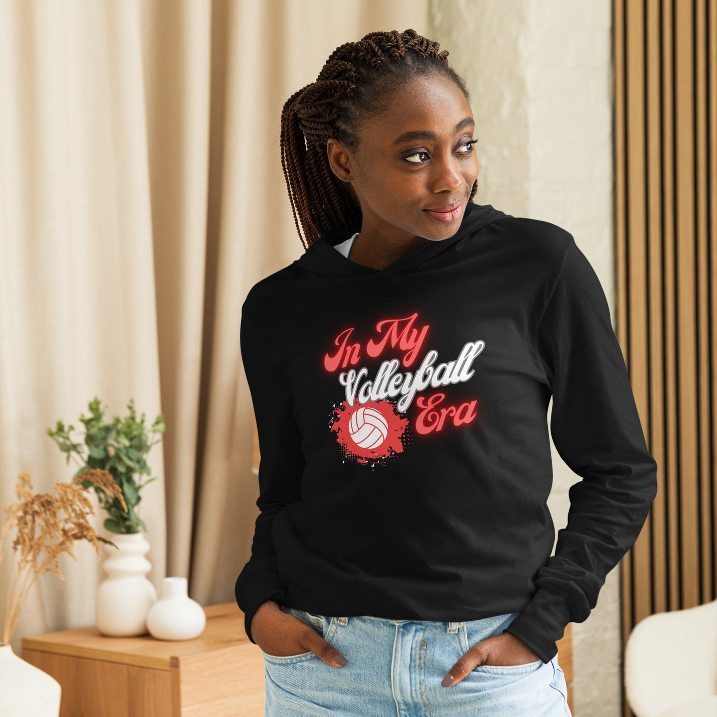 Hooded long-sleeve tee